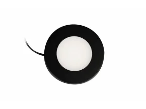 Synergy 21 Downlight Round / 4000K Schwarz / 12V / 76Ø x 10mm Möbelleuchte mit AMP Stecker