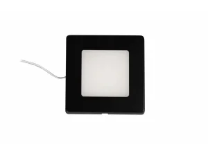 Synergy 21 Downlight Square / 3000K Schwarz / 12V / 76 x 76 x 10mm Möbelleuchte mit AMP Stecker