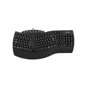Perixx PERIBOARD-512 UK, Ergonomische USB-Tastatur, schwarz