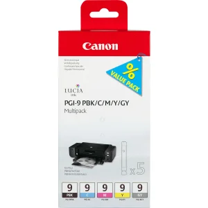 Canon PGI-9 PBK/C/M/Y/GY Multipack mit 5 Tinten