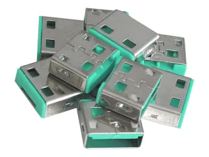 LINDY 10 USB Portschloesser GRUEN
