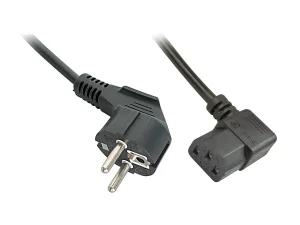 LINDY 2m abgewinkeltes IEC Netzkabel