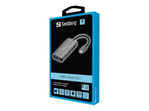 SANDBERG USB-C Dock HDMI+LAN+SD+USB,61W