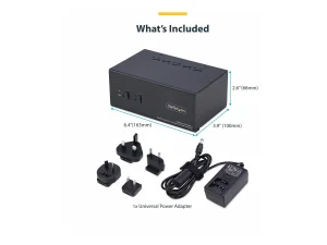 STARTECH 2-Port KVM Switch DP+HDMI 4K