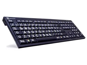 LogicKeyboard XL-Print White on Black DE (PC/Nero)