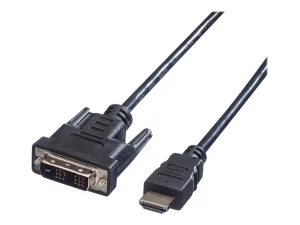 VALUE Kabel DVI 18+1 ST - HDMI ST 2m