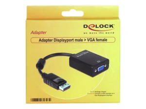 DELOCK Adapter DP-St > VGA-Bu 22,5cm bla