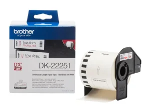 BROTHER Endlosband 62mm Schwar-Rot/Weiss