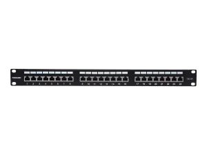 INT 24-Port Cat6a Patchpanel FTP schwarz