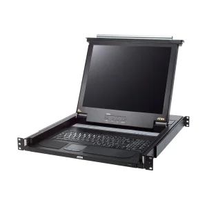 ATEN CL1000M DE Single Rail 17"-LCD-Konsole, 19" 1HE, DE-Layout (PS/2-USB, VGA)