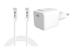 SANDBERG USB-C 20W Charger+USB-C>C 1M