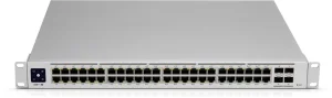 Ubiquiti Switch UniFi 48xRJ45 GBit/4xSFP+ Managed Gen2 19" Rack-Mountable, Fanless, 1,3" Touchscreen