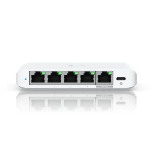 Ubiquiti Switch UniFi 5xRJ45 2.5GBit Compact (incl. NT) Powered by 802.3af/at PoE or USB Type C, Fanless