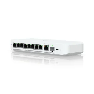 Ubiquiti Switch UniFi 8xRJ45 2.5GBit Compact (incl. NT) Powered by 802.3af/at PoE or USB Type C, Fanless