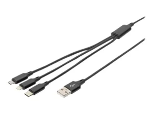 ASSMANN USB Ladekabel USB A 3in1 1m