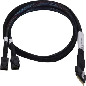 Adaptec Kabel 1x SFF8654 x8 -> 2x SFF8643 x4 SAS/SATA intern 0.8m Kabel SlimSAS -> MiniSASHD für SAS/SATA Laufwerke
