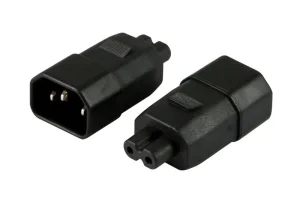 Netzkabel 230V Adapter C14-Stecker -> C7-Buchse EURO8
