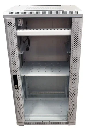 ALLNET 19" Schrank, 42HE, B600/T1000mm, Glastür, Lichtgrau, SNB-Serie,