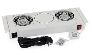 Triton 19" Wandgehäuse, zbh. RBA-6+RUA Serie, Lüftereinheit mit 1x Lüfter, erweiterbar, Lichtgrau,