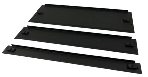 ALLNET 19" zbh. Blindplatte, 2HE, Schwarz, zum Einrasten(Werkzeuglos)