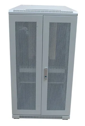 ALLNET 19" Schrank, 32HE, B600/T1000mm, perforierte Blechtüren, Lichtgrau, SNB-Serie,