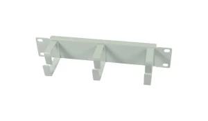 ALLNET 10" zbh. Kabelführungsplatte, 1HE, Metall mit 3 Bügel, Lichtgrau,