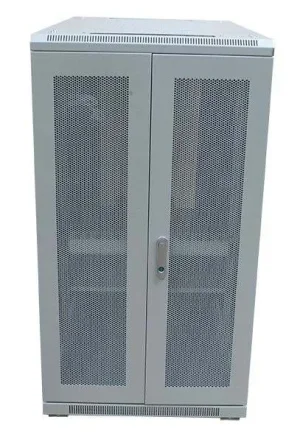 ALLNET 19" Schrank, 42HE, B600/T1200mm, perforierte Blechtüren, Lichtgrau, SNB-Serie,