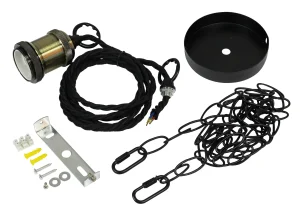 Synergy 21 E27 BIG-LED Fassung 2 Kupfer mit Kette