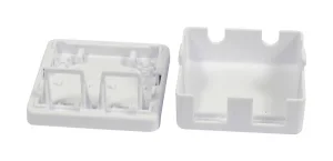 Keystone, Modulträger, AP Dosen für 2xTP-Modul, Reinweiss, Synergy 21,