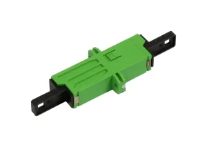 LWL-Kupplung, LSH(E2000APC)-Buchse/LSH(E2000APC)-Buchse, 9/125u Singlemode, grün, simplex, PVC, Keramikhülse, mit Flansch, Synergy 21