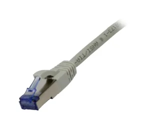 Patchkabel RJ45, CAT6A 500Mhz, 1.0m, grau, S-STP(S/FTP), Komponent getestet(GHMT certified), AWG26, Synergy 21