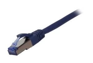 Patchkabel RJ45, CAT6A 500Mhz, 7.5m, blau, S-STP(S/FTP), Komponent getestet(GHMT certified), AWG26, Synergy 21