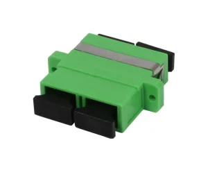 LWL-Kupplung, SC(APC)-Buchse/SC(APC)-Buchse, 9/125u Singlemode, duplex, PVC, OS2, Keramikhülse, mit Flansch, Synergy 21