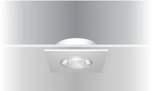 Synergy 21 LED Deckeneinbauspot Helios silber, quadratisch, neutralweiß