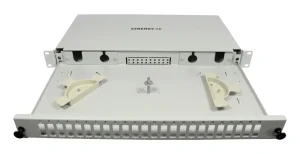 LWL-Patchpanel 12xSC-Duplex-Buchsen, 19", OS2, 9/125u Singlemode, Lichtgrau, Synergy 21,