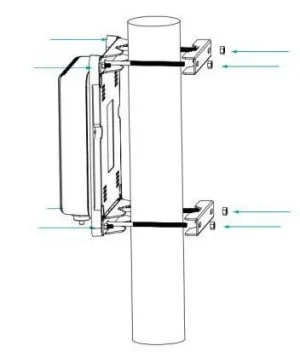 ALLNET Switch unmanaged outdoor 3 Port Gigabit 100W zbh. Mast-Montage/Pole-Mount Kit