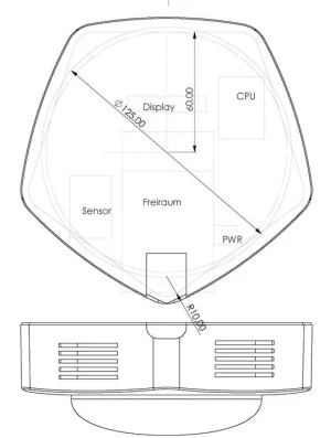 ALLNET CO2 Raumluftampel mit RGBW-LED´s / 1x MSR Sensorport / LAN (PoE) & WIFI (Netzteil)