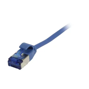 Patchkabel RJ45, CAT6A 500Mhz, 7.5m, blau, U/FTP, slimline rund d=3,8mm, TPE(Superflex), AWG32, Synergy 21