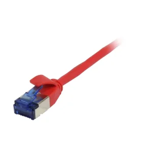 Patchkabel RJ45, CAT6A 500Mhz, 10m, rot, U/FTP, slimline rund d=3,8mm, TPE(Superflex), AWG32, Synergy 21