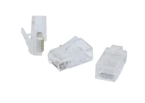 TP-Stecker TP, ungeschirmt, RJ-45, 100-Pack, für Flachkabel, Synergy 21,