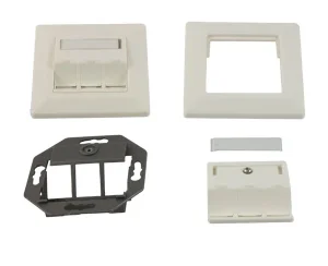 Dosen TP, AP,3-fach, CAT6A, Keystone Slim-line/Short 3P, Reinweiss, Synergy 21,