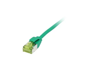 Patchkabel RJ45, CAT6A 500Mhz, 0.15m, grün, U/FTP, slimline rund d=3,8mm, TPE/LSZH(Superflex), AWG32, mit CAT7 Rohkabel, Synergy 21