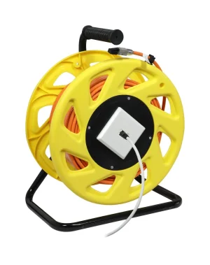 Kabeltrommel, CAT6A, 50m, CAT7A Rohkabel S-STP(S/FTP), mit 1x Buchse/Stecker RJ45(CAT6A), LSZH, Synergy 21