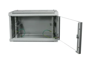 ALLNET 19" Wandgehäuse, 18HE, 1-teilig, T450mm, Lichtgrau, zerlegt(Flat Pack), SMA-Serie,