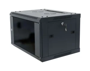 ALLNET 19" Wandgehäuse, 6HE, 1-teilig, T450mm, Schwarz, zerlegt(Flat Pack), SMA-Serie,