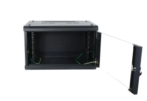 ALLNET 19" Wandgehäuse, 12HE, 1-teilig, T450mm, Schwarz, zerlegt(Flat Pack), SMA-Serie,