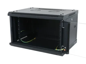 ALLNET 19" Wandgehäuse, 12HE, 1-teilig, T600mm, Schwarz, zerlegt(Flat Pack), SMA-Serie,