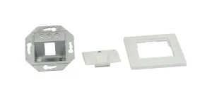 Keystone, Modulträger, UP Dosen für 1xTP-Modul, Reinweiss, Eckiger Aussenrahmen, Synergy 21,