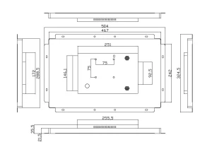 ALLNET Touch Display Tablet 18 Zoll zbh. Wandmontage Einbaurahmen für Unterputz/Hohlraum aufliegend
