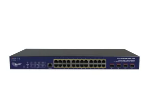 ALLNET Switch smart managed Layer2 28 Port • 24x 1 GbE • PoE Budget 400W • 4x SFP+ • 19" • Lüfterlos • ALL-SG8428v2FPM-10G